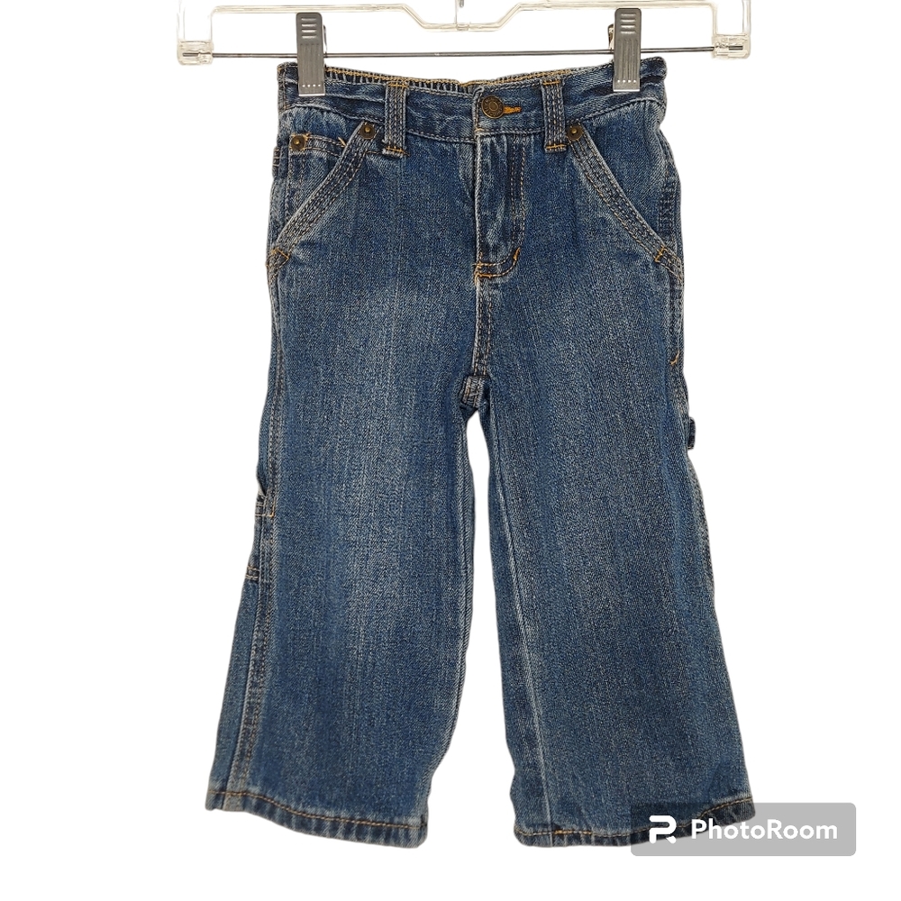 Cherokee 5 Pocket Distressed Blue Carpenter Jeans